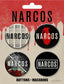 Narcos Logos Buttons 4 PACK