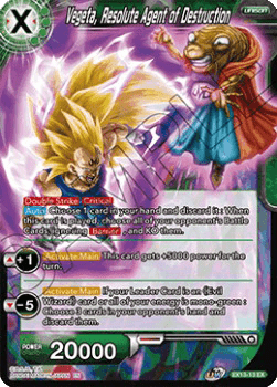 Vegeta, Resolute Agent of Destruction