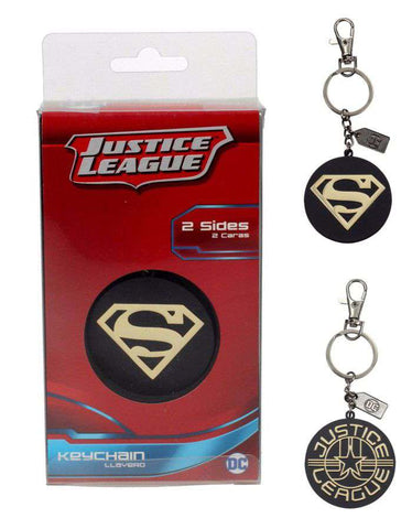 Jla Superman Golden Logo Metal Keychain