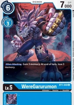 WereGarurumon (BT1-040) Immagine principale del prodotto