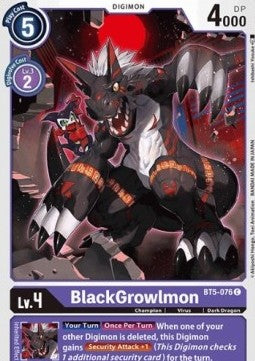 BlackGrowlmon (BT5-076) Immagine principale del prodotto