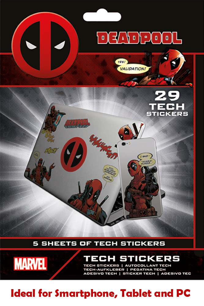 Deadpool Tech Stickers Immagine principale del prodotto