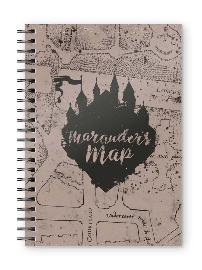 Hp Marauder's Map Spiral Notebook Immagine principale del prodotto