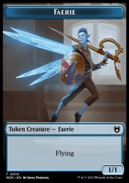 Faerie Token (U 1/1) // Saproling Token (G 1/1)