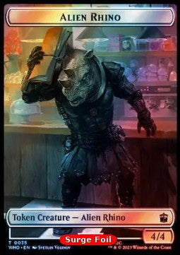 Alien Rhino Token (W 4/4) // Alien Salamander Token (G 2/2) (V.2) Immagine principale del prodotto
