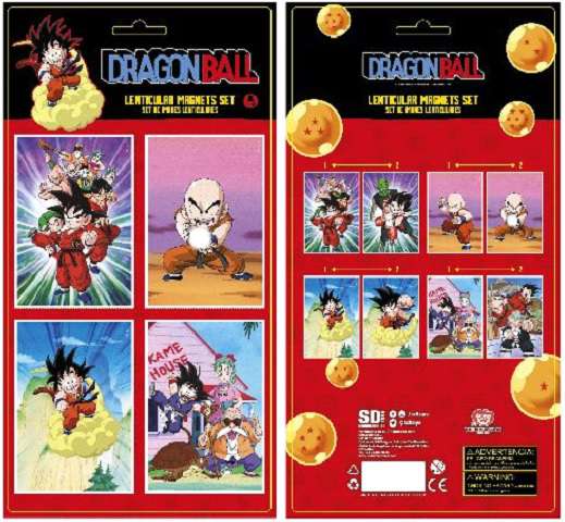 Dragon Ball 4 Lenticular Magnets Set Immagine principale del prodotto