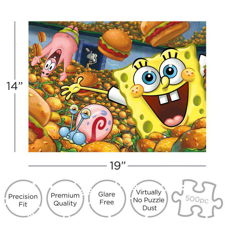 Spongebob Krabby Patties 500 Pcs Puzzle