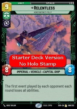 Relentless, Konstantine's Folly (V.2)