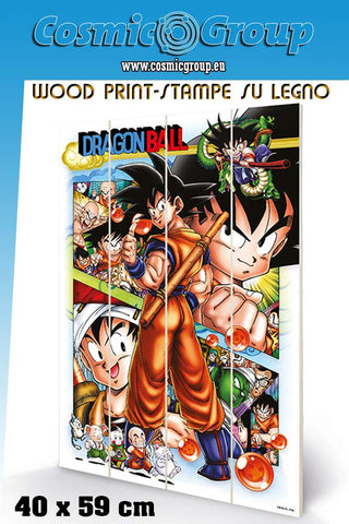 Dragon Ball Comic Strip Wood Print