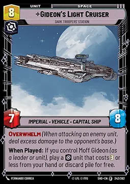 Gideon’s Light Cruiser, Dark Troopers’ Station