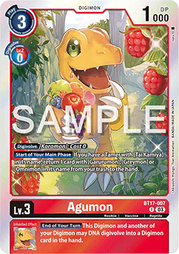 Agumon (BT17-007) Immagine principale del prodotto
