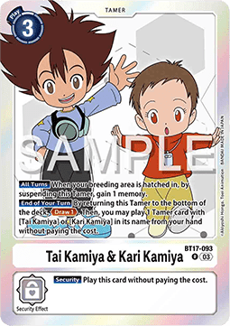 Tai Kamiya & Kari Kamiya (BT17-093) (V.1) Immagine principale del prodotto