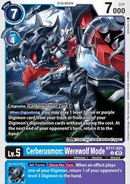 Cerberusmon: Werewolf Mode (BT17-025) Immagine principale del prodotto