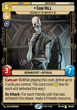 San Hill, Chairman of the Banking Clan