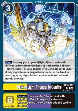 Dark to Light, Thunder to Gunfire (BT18-097) Immagine principale del prodotto