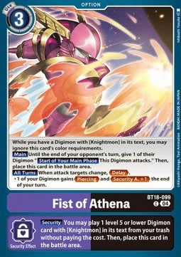 Fist of Athena (BT18-099) Immagine principale del prodotto