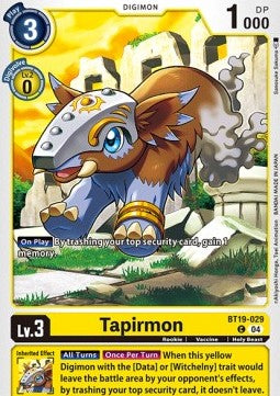 Tapirmon (BT19-029) Immagine principale del prodotto