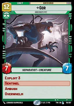 Gor, Grievous's Pet