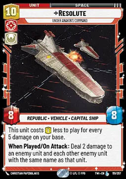 Resolute, Under Anakin's Command