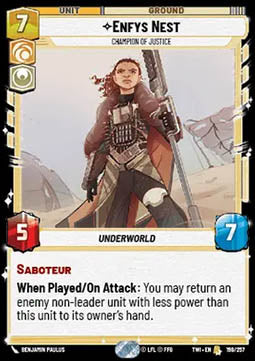 Enfys Nest, Champion of Justice