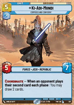 Ki-Adi-Mundi, Composed and Confident