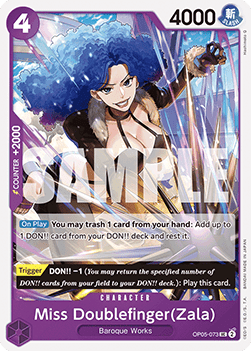 Miss Doublefinger(Zala) (OP05-073) (V.1) Immagine principale del prodotto