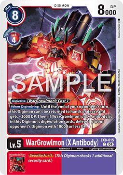 WarGrowlmon (X Antibody) (EX8-015) (V.1) Immagine principale del prodotto
