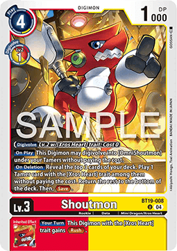Shoutmon (BT19-008) Immagine principale del prodotto