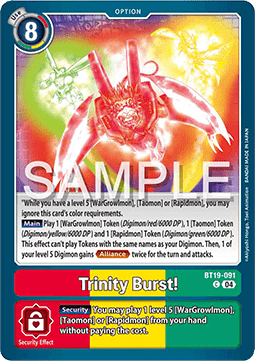 Trinity Burst! (BT19-091) Immagine principale del prodotto
