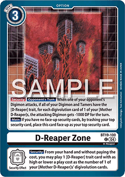 D-Reaper Zone (BT19-100) Immagine principale del prodotto