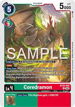 Coredramon (BT20-040) Immagine principale del prodotto