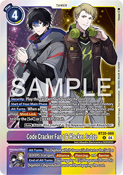 Code Cracker Fang & Hacker Judge (BT20-089) (V.1) Immagine principale del prodotto