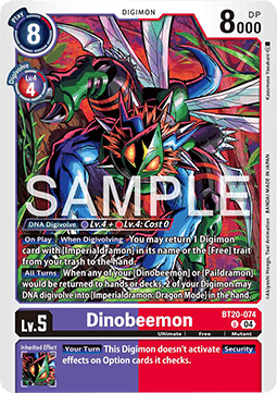 Dinobeemon (BT20-074) Immagine principale del prodotto