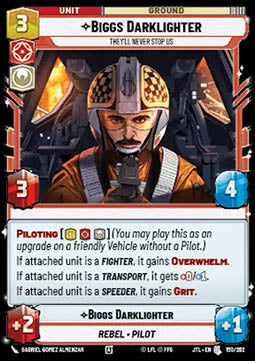 Biggs Darklighter, They'll Never Stop Us