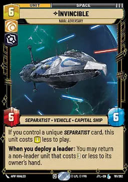 Invincible, Naval Adversary