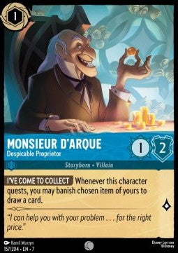 Monsieur D'Arque - Despicable Proprietor