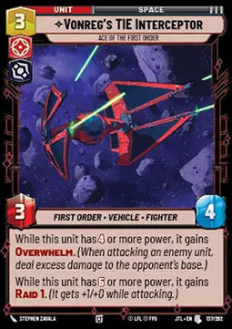 Vonreg's TIE Interceptor, Ace of the First Order