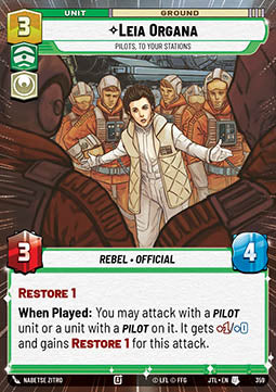Leia Organa, Pilots, To Your Stations