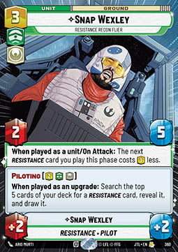 Snap Wexley, Resistance Recon Flier