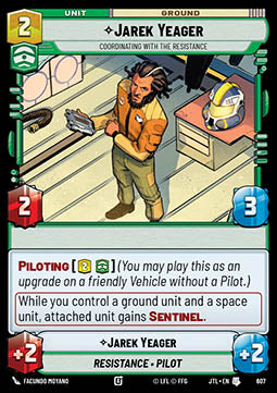 Jarek Yeager, Coordinating With The Resistance (V.2)
