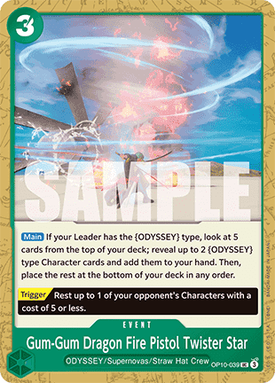 Gum-Gum Dragon Fire Pistol Twister Star (OP10-039) Immagine principale del prodotto