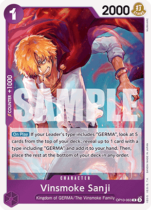 Vinsmoke Sanji (OP10-063) Immagine principale del prodotto