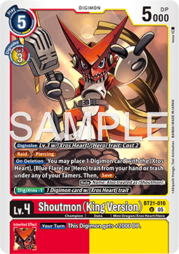 Shoutmon (King Version) (BT21-016) Immagine principale del prodotto