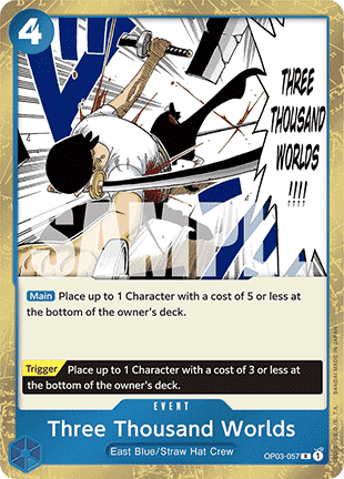 Three Thousand Worlds (OP03-057) (V.1) Immagine principale del prodotto