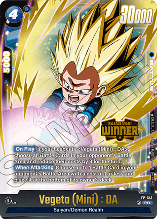 Vegeta (Mini) : DA (FP-041) [Fusion World] (V.2 - Promo) Immagine principale del prodotto