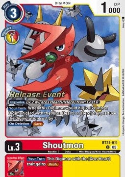 Shoutmon (BT21-011) Immagine principale del prodotto