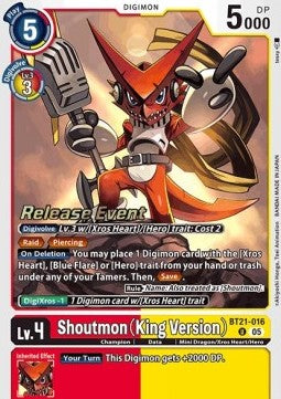 Shoutmon (King Version) (BT21-016) Immagine principale del prodotto