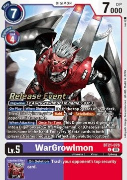 WarGrowlmon (BT21-076) Immagine principale del prodotto