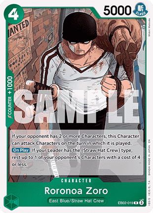 Roronoa Zoro (EB02-019) Immagine principale del prodotto