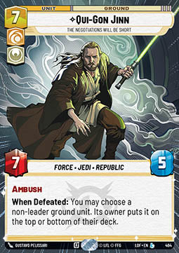 Qui-Gon Jinn, The Negotiations Will Be Short (V.1)